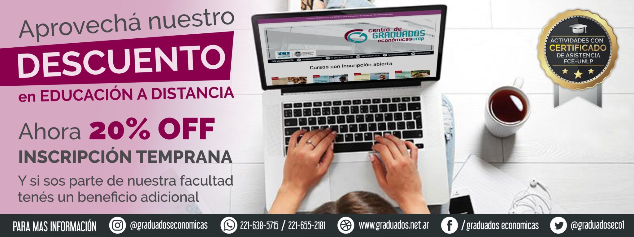 inscripcion temprana - 20% - banner