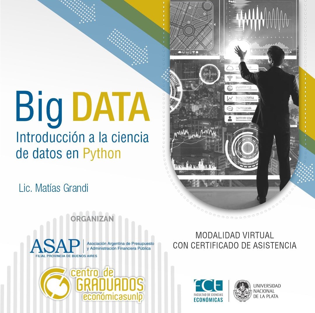 Big Data Introducción A La Ciencia De Datos Con Python Centro De Graduados Fce Unlp 5567